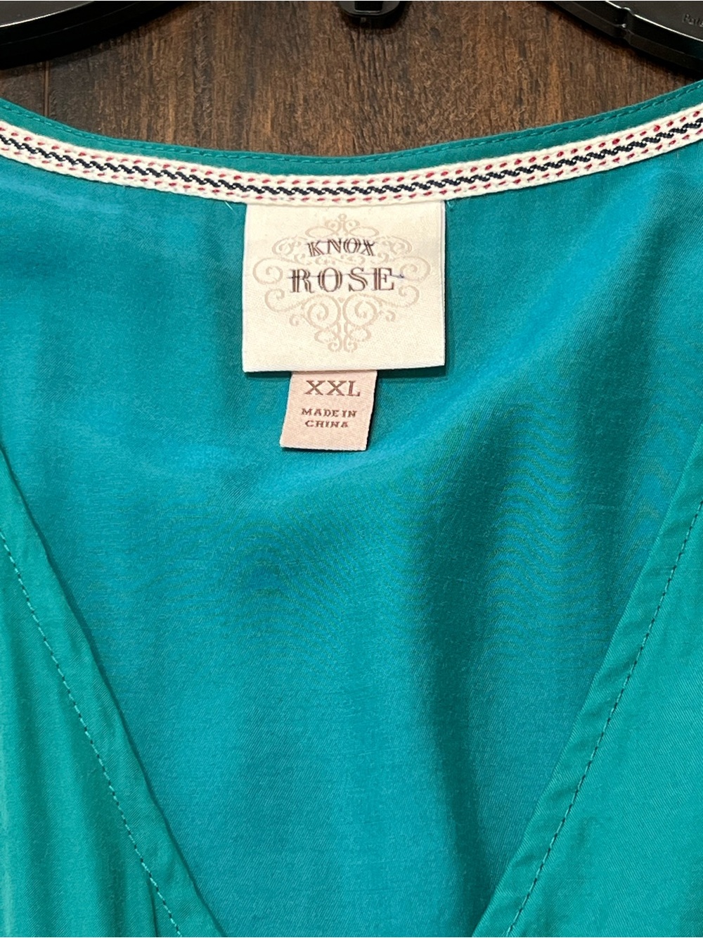 Knox Rose Teal V‑Neck Tiered Midi Dress - Picture 6 of 9